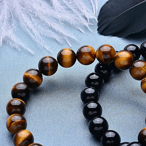 Balanced Bracelets-Black Matte Agate -  Distance Bracelets For Couples(2 pcs) - Personal Hour for Yoga and Meditations 