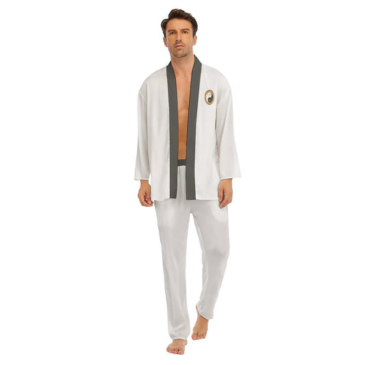 Meditation Clothes - Men's Silk Meditation Sets (Robe and Pants) - Personal Hour for Yoga and Meditations 