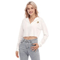 Load image into Gallery viewer, Women's V-neck Lapel Long Sleeve Cropped Yoga T-shirt Yoga and Meditation Products - Personal Hour
