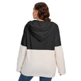 Load image into Gallery viewer, Plus Size Yoga Top - Women's Borg Fleece Zen Hoodie With Half Zip - Personal Hour 
