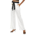 Load image into Gallery viewer, Straight Leg Yoga Pants - White with Personal Hour Logo - Personal Hour 
