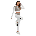 Load image into Gallery viewer, Fashionable White Sport and Yoga Set With Backless Top And Leggings - Personal Hour for Yoga and Meditations 
