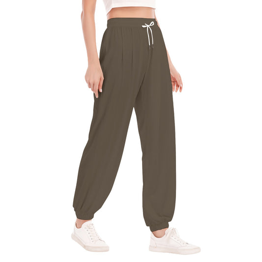 Loose Yoga and Meditation Striped Trousers With Waist drawstring - Personal Hour for Yoga and Meditations 