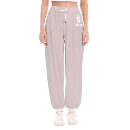 Loose Yoga Wear - Women's Loose Striped Yoga Trousers - Personal Hour for Yoga and Meditations 