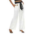 Load image into Gallery viewer, Straight Leg Yoga Pants - White with Personal Hour Logo - Personal Hour 
