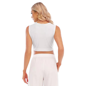 Women's Sleeveless Cropped White Yoga Top Yoga and Meditation Products - Personal Hour
