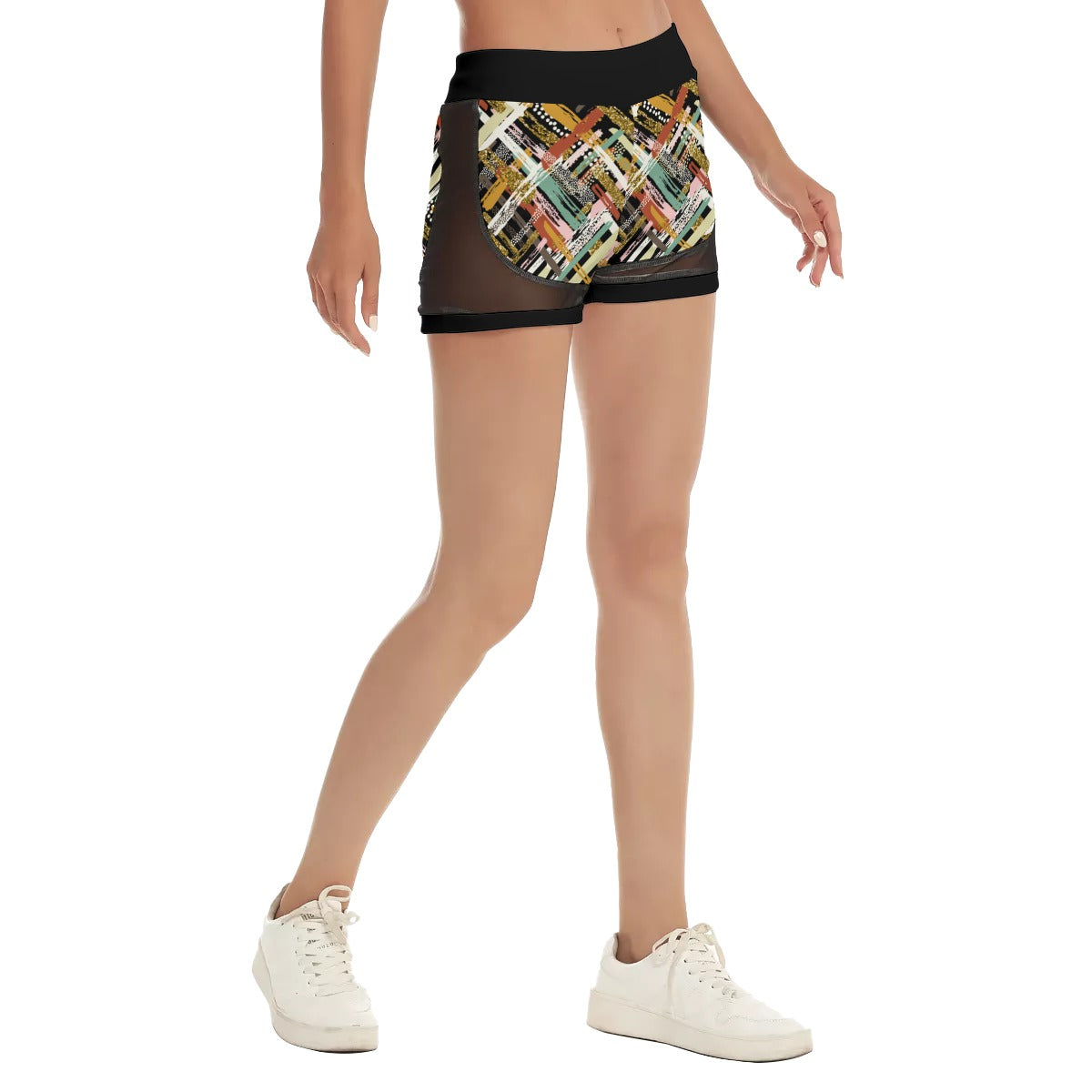 Colorful Yoga Shorts for Teen - Youth Energy Ladies Shorts - Personal Hour for Yoga and Meditations 