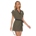Load image into Gallery viewer, Women's Stand-up Collar Casual Dress With Belt - Personal Hour for Yoga and Meditations 

