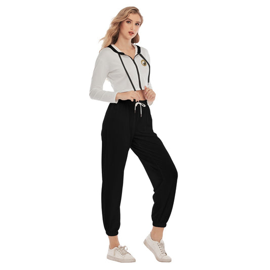 Yoga Set - Women's Crop Hoodie Sports Sets - Personal Hour for Yoga and Meditations 
