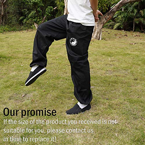 Yin Yang Meditation Clothes - Pants Tai Chi Yoga and Zen Pants - Tai chi Clothing Bottoms Qigong Wing Chun Shaolin Wide Legs Cotton - Personal Hour for Yoga and Meditations 