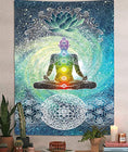 Load image into Gallery viewer, Yoga Decor - Chakra Vertical Tapestry, Seven Chakra Yoga Meditation Zen Decor Tapestry Wall Hanging for Bedroom, - Personal Hour for Yoga and Meditations 
