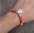 Load image into Gallery viewer, Stone Accessories - Stone Strand Bracelet - Yoga Chakra Mala Bracelet - OM Lotus - Personal Hour for Yoga and Meditations 
