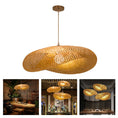 Load image into Gallery viewer, Weaving Chandelier Retro Bamboo Lamp Hanging - Zen Decor - Personal Hour for Yoga and Meditations 
