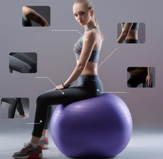 Yoga Ball Pilates Fitness Balance Ball Gymnastic Exercise and Fitness - Personal Hour for Yoga and Meditations 