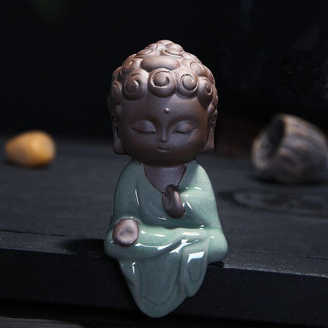 Buddha Statue - Monk Clay Figure - Zen Decor Ideas - Personal Hour for Yoga and Meditations 