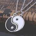 Load image into Gallery viewer, Yin Yang  Leather Chain - Couples Paired Pendants Necklace For Couples - Personal Hour for Yoga and Meditations 
