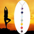 Load image into Gallery viewer, 7 Chakra Gem Stone Beads Pendant Necklace - Personal Hour for Yoga and Meditations 
