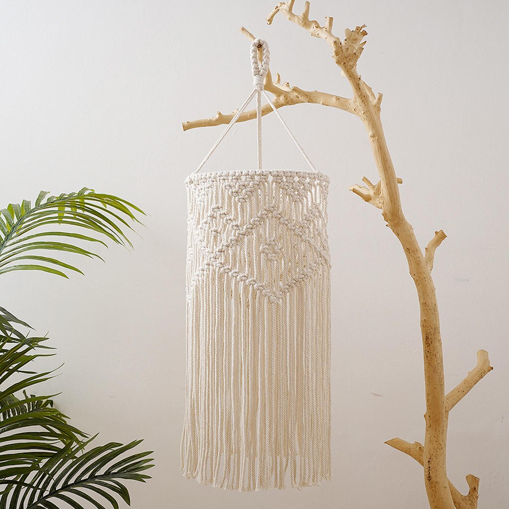 Creative Zen Decor - Macrame Chandelier Shade Hanging Light Shade - Personal Hour for Yoga and Meditations 