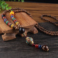 Load image into Gallery viewer, Retro Buddha beads sweater chain - Personal Hour for Yoga and Meditations 
