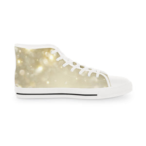 Men's High Top Sneakers - Christmas Lights - Personal Hour for Yoga and Meditations 