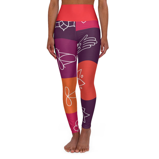 Colorful Yoga Pants - High Waisted Yoga Leggings - Personal Hour for Yoga and Meditations 