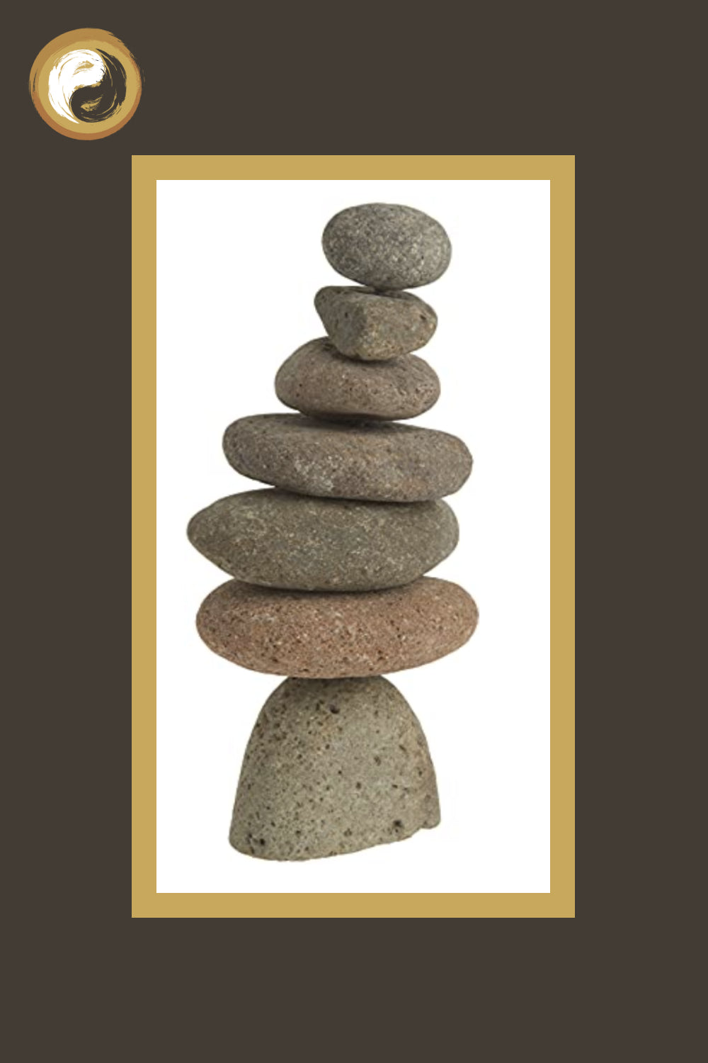 Zen Decor Idea - Large 7-Stone Natural River Stone Cairn - Personal Hour for Yoga and Meditations 