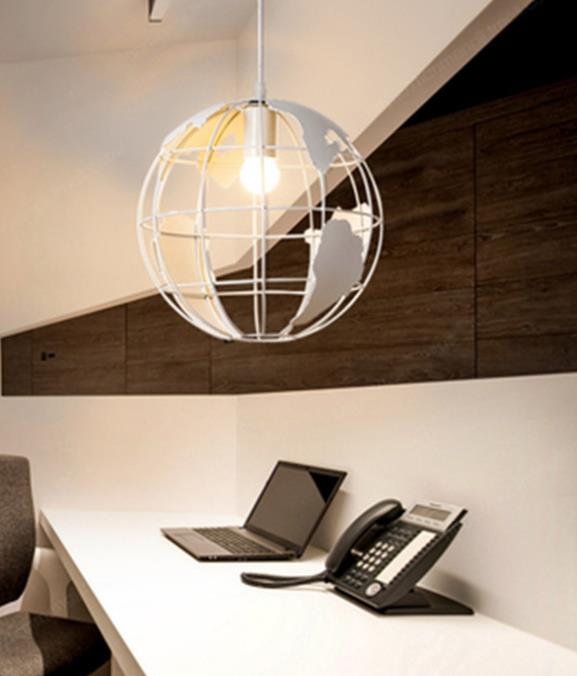 Zen Decor Idea - Nordic Globe Pendant Light – Earth Globe Lamp - Personal Hour for Yoga and Meditations 