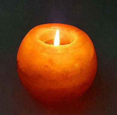 Himalayan Salt Rock Tea Light Candle Holder - Meditation Gift - Personal Hour for Yoga and Meditations 