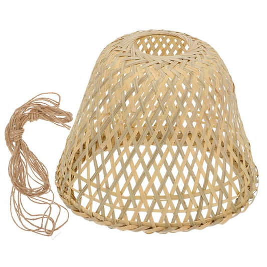 One Set Of Natural Bamboo Lampshade Decorative Bamboo Weaving Hanging Lamp Lampshade For Zen Room - Personal Hour for Yoga and Meditations 