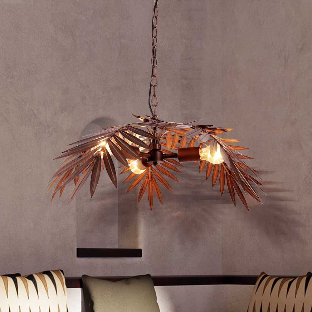 Zen Decor - Bohemian Style - Bronze Coconut Tree Lights - Personal Hour for Yoga and Meditations 
