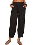 Load image into Gallery viewer, Women's Meditation Cotton Loose Pocket Comfy Pants - Personal Hour for Yoga and Meditations 
