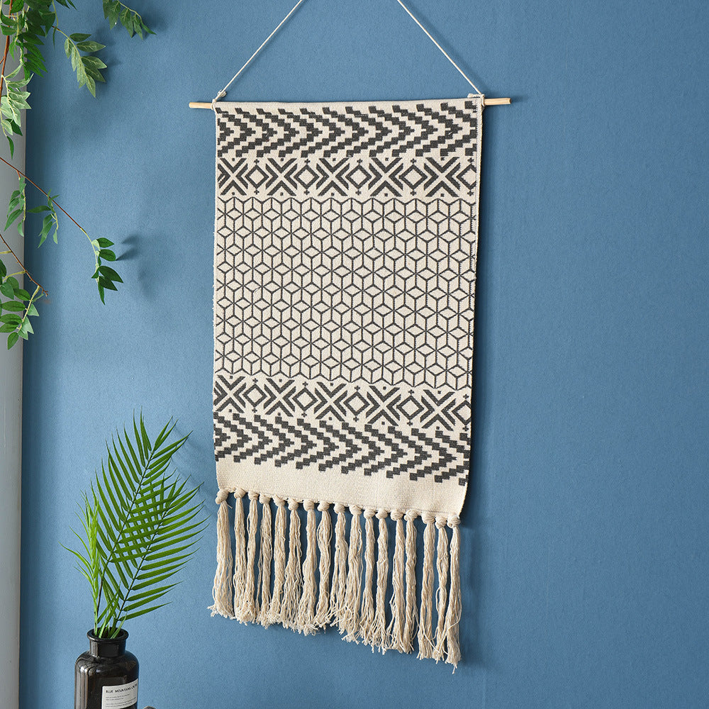 Zen decor ideas - Cotton woven background tapestry - Personal Hour for Yoga and Meditations 