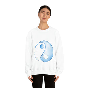 Unisex Heavy Blend Crewneck Yoga Yang Yin Sweatshirt - Personal Hour for Yoga and Meditations 