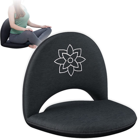 Zen Chair - Adjustable Floor Chair with Back Support - Personal Hour for Yoga and Meditations 