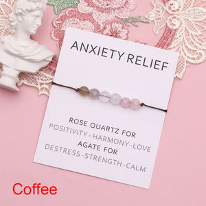 Open image in slideshow, Anxiety Relief Bracelet Rose Quartz - Personal Hour for Yoga and Meditations 

