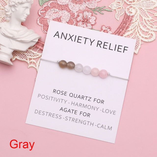 Anxiety Relief Bracelet Rose Quartz - Personal Hour for Yoga and Meditations 