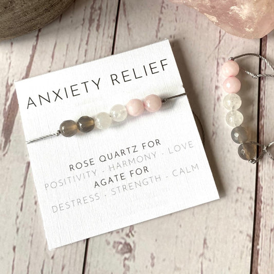 Anxiety Relief Bracelet Rose Quartz - Personal Hour for Yoga and Meditations 