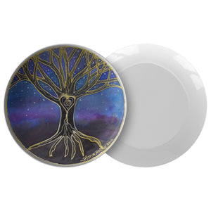 Open image in slideshow, Chakra tree of life plate - Premium plate - Meditation and Zen Gift - Personal Hour for Yoga and Meditations 
