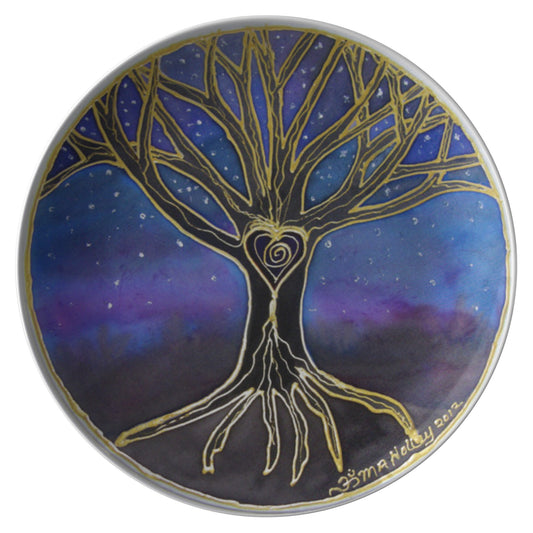 Chakra tree of life plate - Premium plate - Meditation and Zen Gift - Personal Hour for Yoga and Meditations 