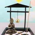 Load image into Gallery viewer, Desktop Zen Sand Garden Meditating Buddha Statue Mini Zen Garden Sand Tray Kit - Personal Hour for Yoga and Meditations 
