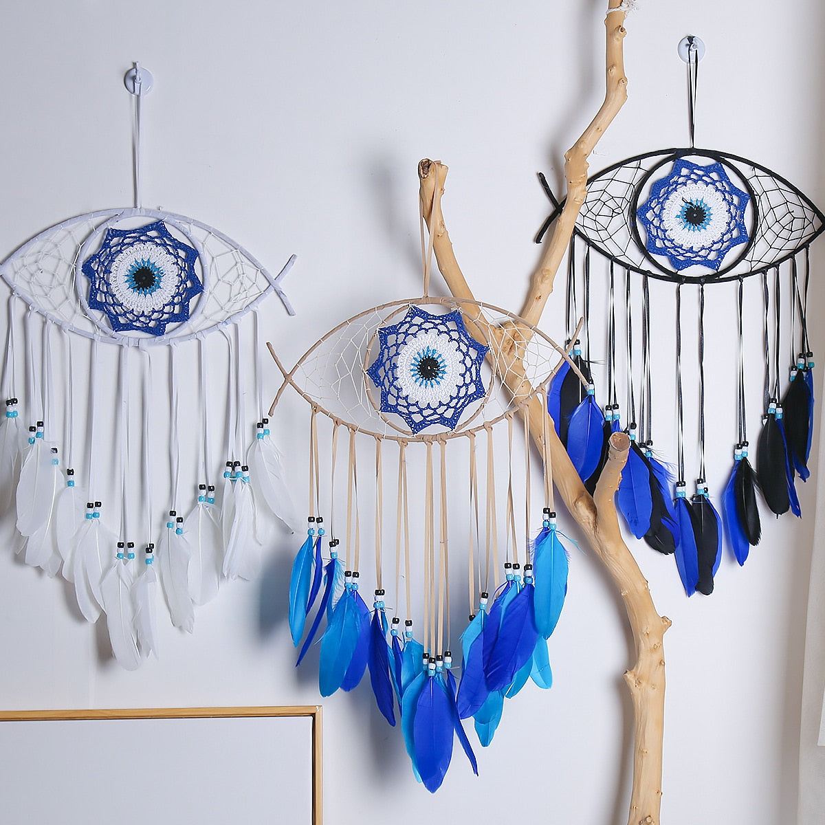 Dream Catcher Macrame Wall Hanging Bohemian Home Decor - Personal Hour for Yoga and Meditations 