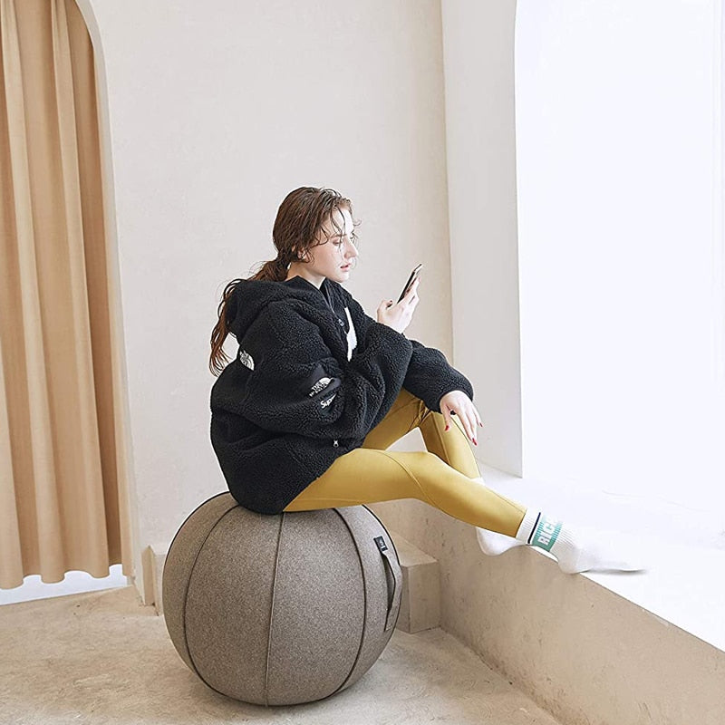 Yoga Ball Chair with Cover and Pump - Personal Hour for Yoga and Meditations 