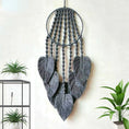 Load image into Gallery viewer, Boho Decor - Feather Leaf Macrame Hoop Dream Catcher for Wall - Handmade Woven Tapestry Craft Gift - Personal Hour for Yoga and Meditations 
