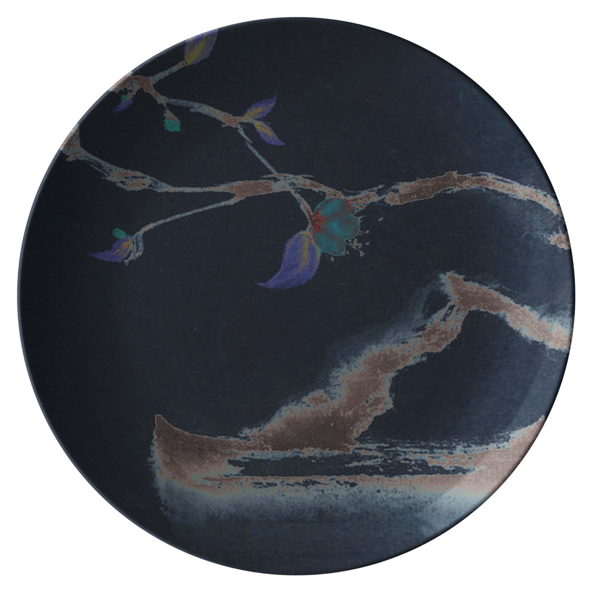 Fine Zen Handmade Artistic Plate - Personal Hour for Yoga and Meditations 