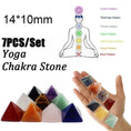 Load image into Gallery viewer, 7PCS Seven Chakras Natural Crystal Stone Pyramid Quartz Healing Bag Stone - Zen Decor Ideas - Personal Hour for Yoga and Meditations 
