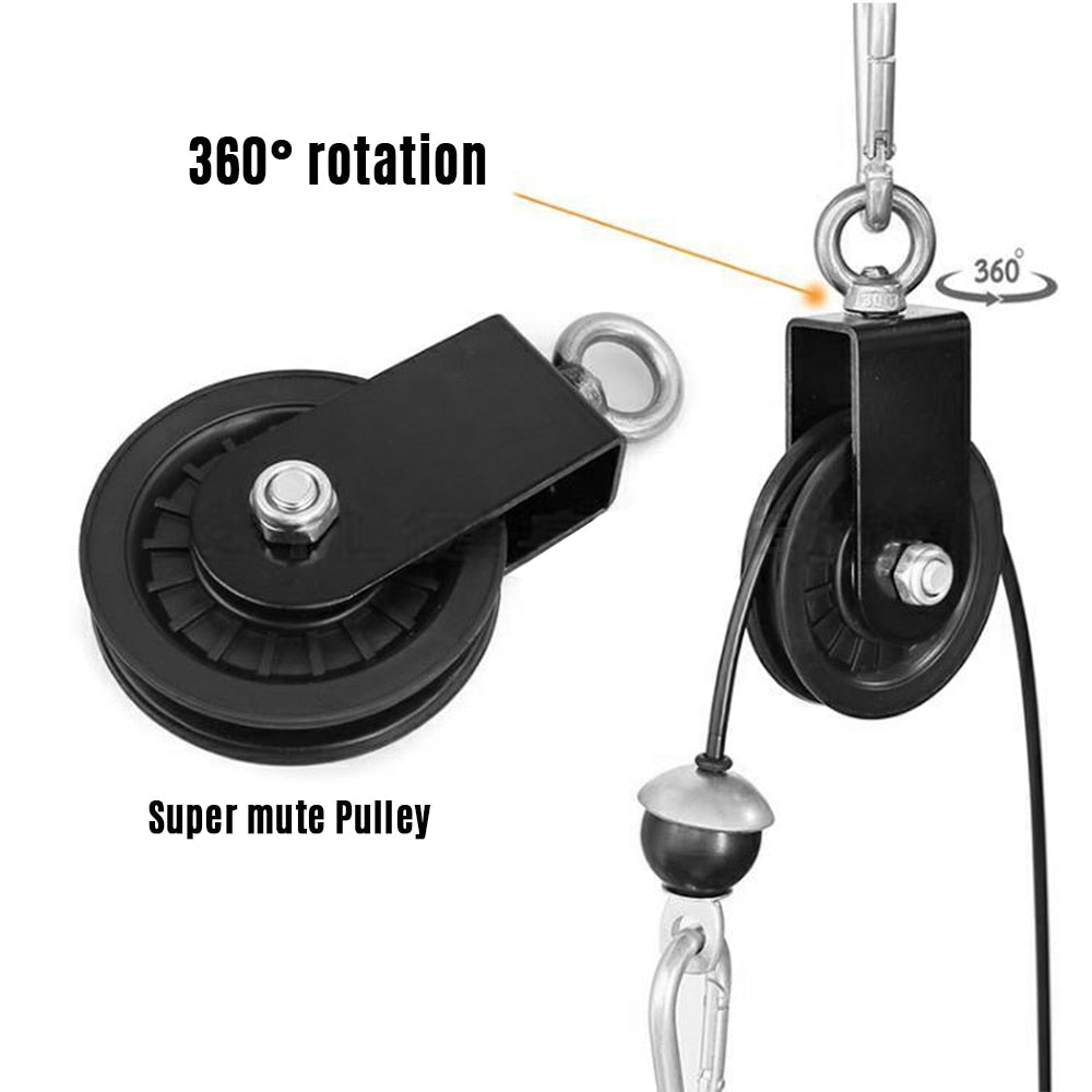 Fitness DIY Pulley Cable Machine Attachment System Loading Pin Lifting Arm Biceps Triceps Hand Strength Training Pilates and Gym Equipment - Personal Hour for Yoga and Meditations 