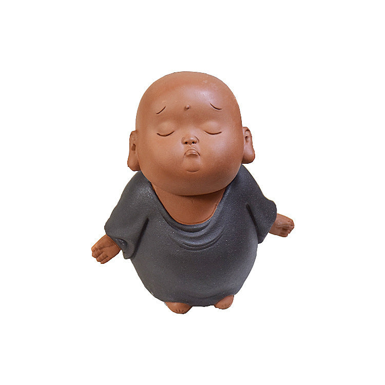 Creative little monk Samanera -Zen handmade ornament - Personal Hour for Yoga and Meditations 
