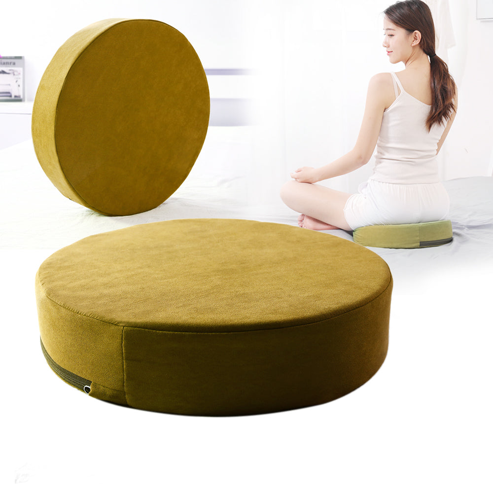 High Density Foam Release Stress Cozy Round Meditation Cushions - Personal Hour for Yoga and Meditations 