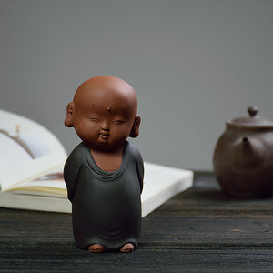 Open image in slideshow, Creative little monk Samanera -Zen handmade ornament - Personal Hour for Yoga and Meditations 
