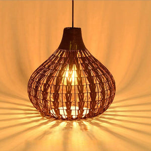 Open image in slideshow, Mediation and Zen Decor Ideas - Natural Woven Lampshade Rattan Bamboo Chandelier Pendant Light Shade Indonesia Rattan Cane Ball Lights Bamboo Lamp Rattan - Personal Hour for Yoga and Meditations 
